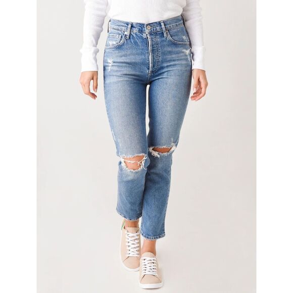 Citizens Of Humanity Denim - Citizens of Humanity Charlotte Button Fly Distressed Jeans Size 26